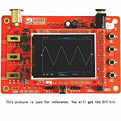 DSO138 Digital Oscilloscope Kit 2.4" TFT Handheld Pocket-size DIY Parts Electronic Learning Set