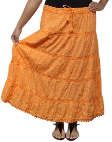 BombayFashions Full Length Womens Ethnic Peasant Bohemian Gypsy Skirt 30 COLORS