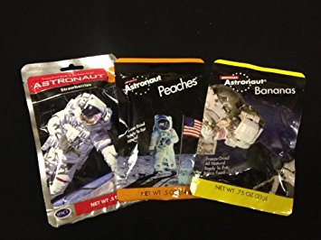 Bundle -3 Items: Astronaut Space Food 3pk Peach, Banana, Strawberry