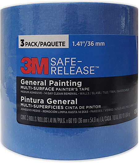 3M Multi-Surface Safe Release 3-Pack 1.41-in x 60-yd Painters Tape