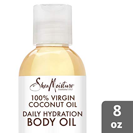 Shea Moisture 100% Virgin Coconut Body Oil for Unisex, Daily Hydration, 8 Ounce