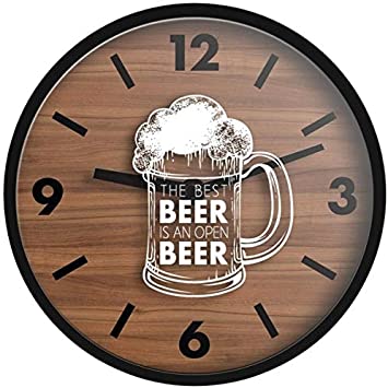 Westclox 32240 16-Inch Beer Wall Clock, Brown