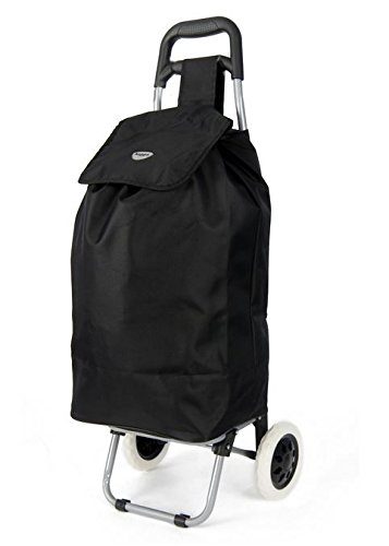 Hoppa 23" Lightweight Wheeled Shopping Trolley, Hard Wearing & Light Weight Polyester Rolling Push Trolley, 47L, 1 Year Guarantee