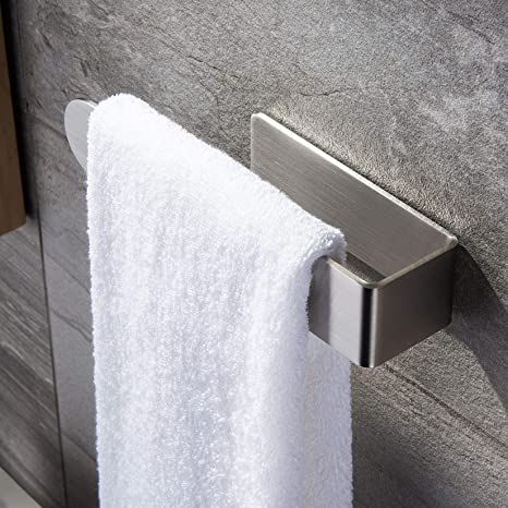 Suntech Hand Towel Holder - Self Adhesive Towel Bar for Bathroom Kitchen Stick on Wall, Without Drilling