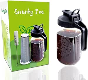 Snarky Tea Cold Brew Kit, Cold Brew Coffee Maker, Kitchen Utensils Cold Brew Coffee Maker, 32 Oz (with Coffee Filter) Food Grade Airtight Leakproof Coffee Pot, black, MS-01