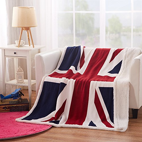 Brandream Super Soft Fleece Blanket British Flag Throw Blankets Teens Boys Adults Snuggie Blankets 51 X63