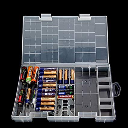 AAA AA C D 9V Battery Holder Hard Plastic Case Storage Box