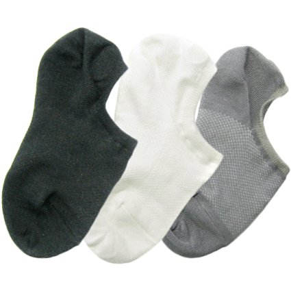 kilofly Non-Skid Silicone Patch Women Liner Athletic Socks [Set of 3 Pairs]