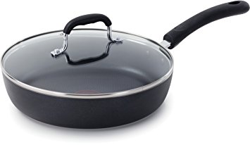 T-fal E93897 Professional Total Nonstick Thermo-Spot Heat Indicator Fry Pan with Glass Lid Cookware, 10-Inch, Black