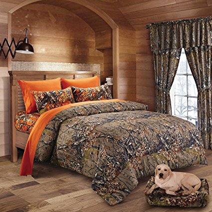 20 Lakes Woodland Hunter Camo Comforter, Sheet, & Pillowcase Set (Full, Forest)