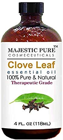 Majestic Pure Clove Essential Oil - Pure and Natural, Therapeutic Grade Clove Oil - 4 fl oz