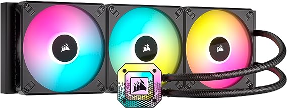 Corsair iCUE H170i Elite CAPELLIX XT Liquid CPU Cooler - Three AF140 RGB Elite Fans - 420mm Radiator - Intel® LGA 1700, 1200, 115X, 2066, AMD® AM5, AM4 - Included iCUE Commander CORE - Black