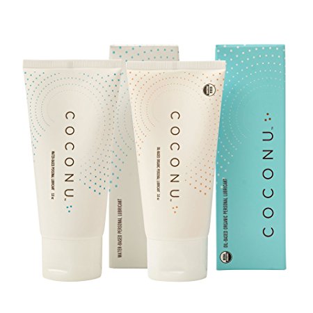 Organic Personal Lubricants from Coconu - Water-based lubricant & Oil-based lubricant - 3 Fluid Ounces Each - 6 ounces total. 100% edible and Organic Ingredients
