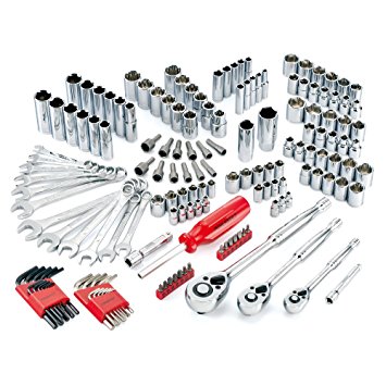 Powerbuilt 640745 SAE and Metric Mechanics Tool Set, 161 Piece