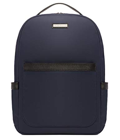 Archer Brighton Jake Laptop Backpack, Men’s 15” Business TSA Travel Leather Canvas Multipurpose Backpack (Navy)
