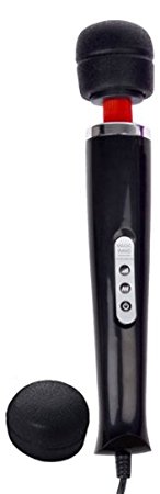 15 Speed Pulsation Magic Wand Massager with Powerful Motor and Additional Silicone foam Head (Black)