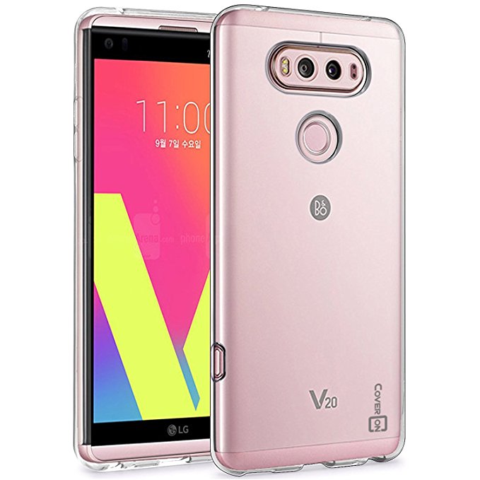 LG V20 Case, CoverON [FlexGuard Series] Slim Soft Flexible TPU Rubber Phone Cover Case for LG V20 - Clear