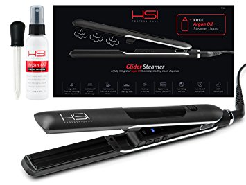 HSI Professional Glider Steamer Ceramic Flat Iron w/Steam Dispenser