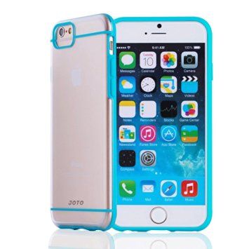 iPhone 6S / iPhone 6 4.7 Case - JOTO Slim Fit Hybrid Clear Cover Case (Flexible TPU   Hard PC) for Apple iPhone 6S 4.7" / iPhone 6 4.7" (Blue, Frosty, Clear)