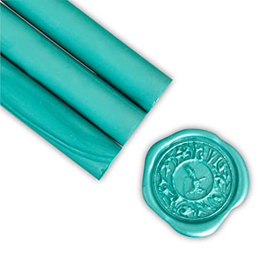 Teal Premium Glue Gun Sealing Wax for Wax Seal Stamps, Letters, Wedding Invitations-Pack of 6