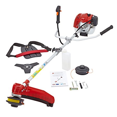 NEW TRUESHOPPING® PROFESSIONAL 65CC PETROL GRASS STRIMMER BRUSHCUTTER POWERFUL HEAVY DUTY SPLIT SHAFT MODEL 2-STROKE 2.8KW / 3.7HP