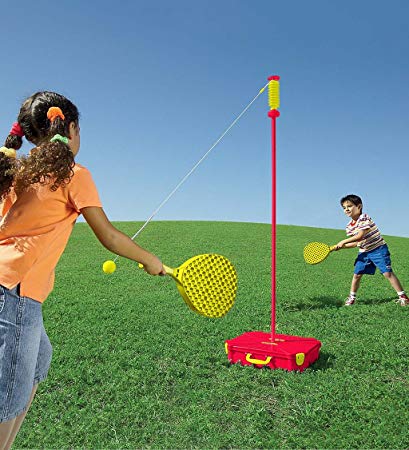 HearthSong® Portable All Surface Classic Swingball Tetherball Outdoor Yard Game with Carrying Case