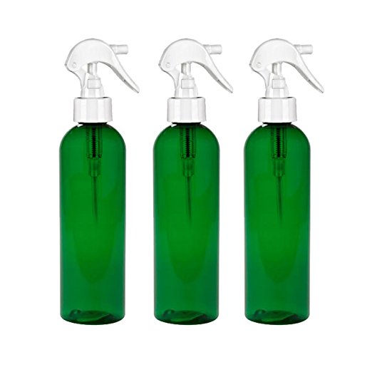MoYo Natural Labs Bpa free 8 Oz SPRAY BOTTLE with Trigger Spray 8 OZ MIST BOTTLE Green Bottle Fine mist spray bottle Pack of 3