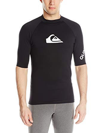 Quiksilver Men's All Time Short Sleeve Rashguard Swim Shirt UPF 50