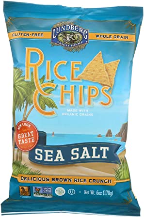 Lundberg Family Farms Sea Salt Rice Chips - Case of 12-6 oz.