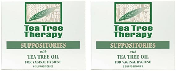 Tea Tree Therapy Vaginal Suppositories with Oil (2-Pack of 6)