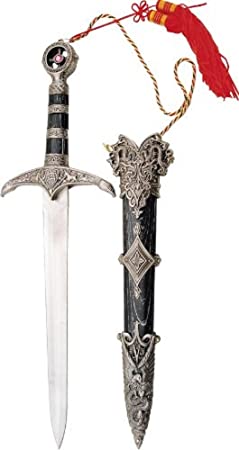 BladesUSA D-209 Medieval Sword 18.25-Inch Overall,Black