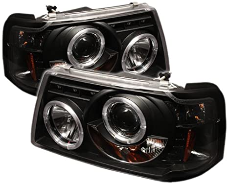 Spyder Auto PRO-YD-FR01-1PC-HL-BK Ford Ranger Black Halo LED Projector Headlight with Replaceable LEDs