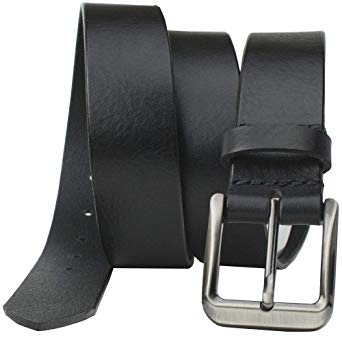 New River Black Belt - Nickel Smart - Full Grain Leather Belt with Nickel Free Zinc Alloy Buckle