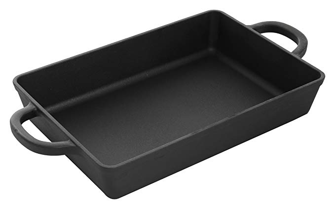 Crock Pot 112010.01 Artisan 13 Inch Preseasoned Cast Iron Rectangular Lasagna Pan