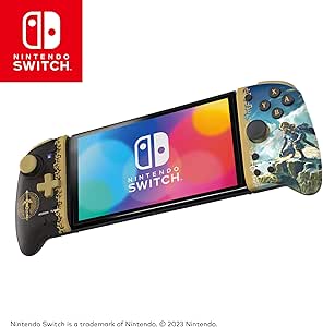 HORI Split Pad Pro (The Legend of Zelda™: Tears of the Kingdom Edition) Manette mode portable pour Nintendo Switch et Nintendo Switch OLED - Licence officielle Nintendo