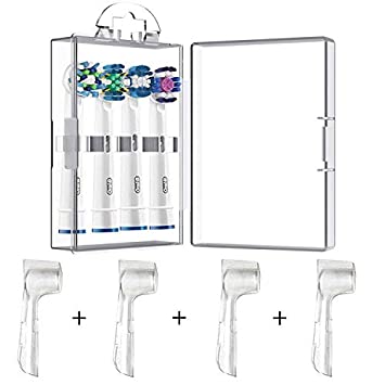 4 Packs Hygienic Protective Cover   1 Electric Toothbrush Heads Storage Case for Oral B Toothbrush Heads