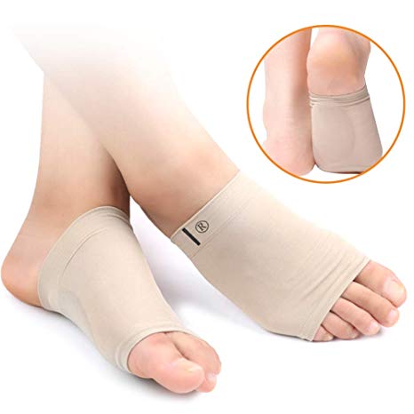 Phileex Arch Support Plantar Fasciitis Support Soft Gel Sleeves for Foot Pain Relief-2 Pieces (medium)