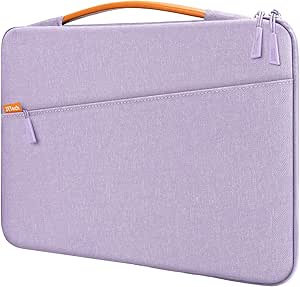 JETech Laptop Sleeve for 15-Inch MacBook Air M2 A2941, 15-Inch MacBook Pro A1990 A1707, Waterproof Bag Case with Portable Handle and Pocket, Compatible with 15 Inch Notebook (Light Purple)