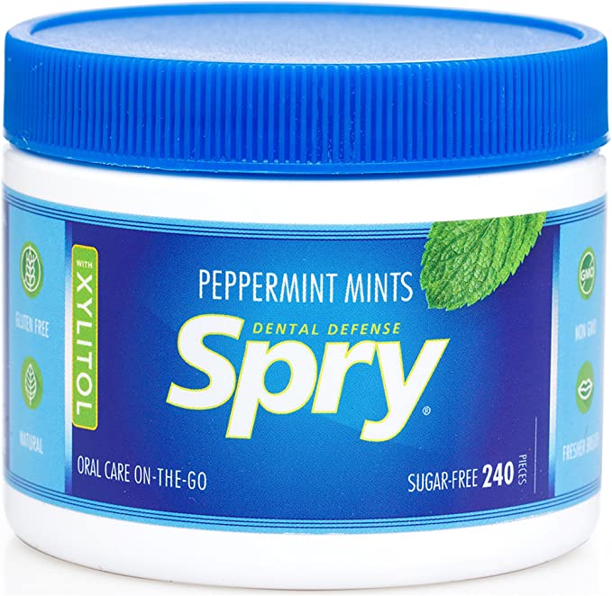 Xlear Spry Power Peppermint Mints, 240-Count (1 Pack)