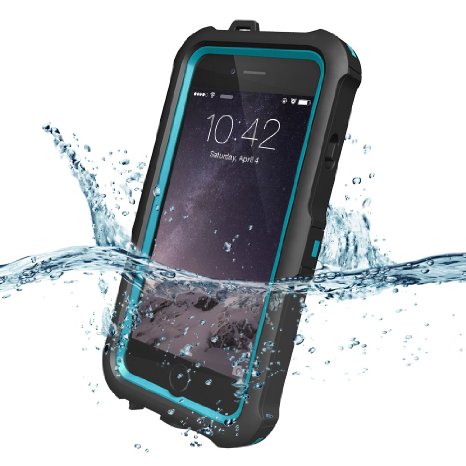 ZVEiPhone 6 CaseiPhone 6S Waterproof Case iPhone 66s CaseiPhone 6 Waterproof Case Shockproof Durable Full Protection Case Cover Full-Body Rugged Water ResistantDirtShockproof Case For Apple iPhone 66S With 47 Screen With Built-In Screen Protector iPhone 66S Blue