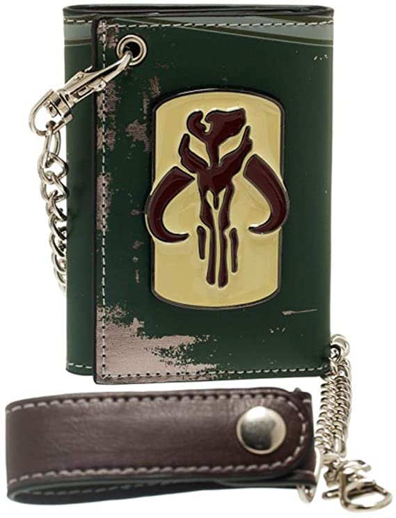 Animewild Star Wars Boba Fett Metal Badge Chain Wallet