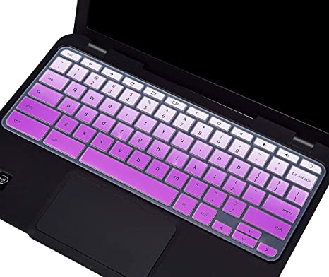 Keyboard Cover Skins Compatible with 11.6 inch Lenovo Chromebook C330 N20 N21 N22 N23 / Lenovo Chromebook Flex 11/11.6" Lenovo Chromebook 100e 300e 500e /14" Chromebook N42 N42-20(Gradual Purple)