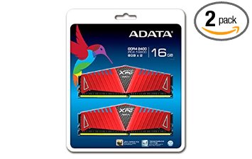 ADATA XPG Z1 DDR4 2400MHz (PC4 19200) 16GB (8GBx2) Memory Modules, Red (AX4U2400W8G16-DRZ)