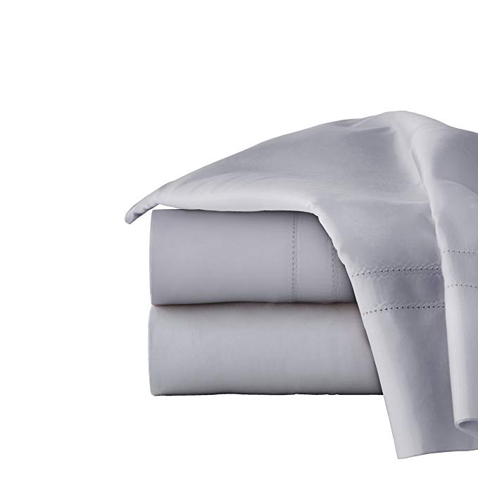 Pointehaven 620-KGR 620TC Long Staple Cotton Deep Pocket Oversized Sheet Set,Grey,King