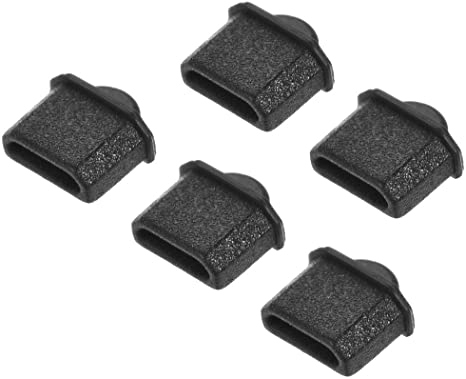 uxcell 5pcs Micro HDMI Silicone Protectors Male Port Anti Dust Cap Cover Black