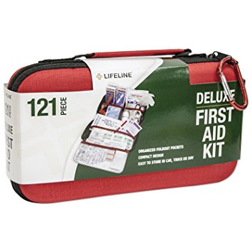 Lifeline 121 Piece First Aid Kit (Red)