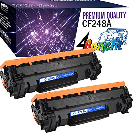 (New Chip,2-Pack) Compatible CF248a 48A Black Toner Cartridge for use in HP Laserjet Pro M15w M15 15a MFP 28w 28a Printer