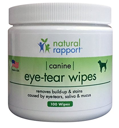 Natural Rapport 100-Count Wipes - Dog Eye Wipes Tear Stain Removing for Dogs & Cats - Reduces Stains, Boogers & Gunk from Eyes & Mouths - Fragrance-Free - Ideal for Light Colored Coats - Guaranteed