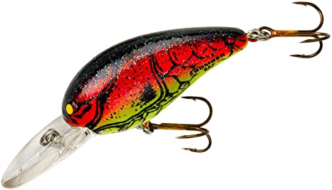 Bomber Lures Model A Crankbait Fishing Lure, Red Crawdad, 3/8 oz