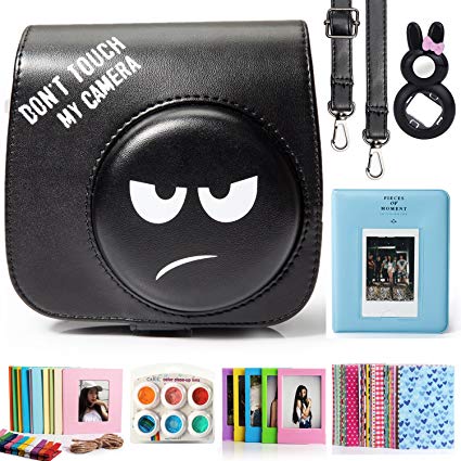 CAIUL Compatible Fujifilm Instax Mini 9 Film Camera Bundle with Case, Album, Filters & Other Accessories, also fits for Fujifilm Instax Mini 8 8  (DON'T TOUCH MY CAMERA, 7 Items)